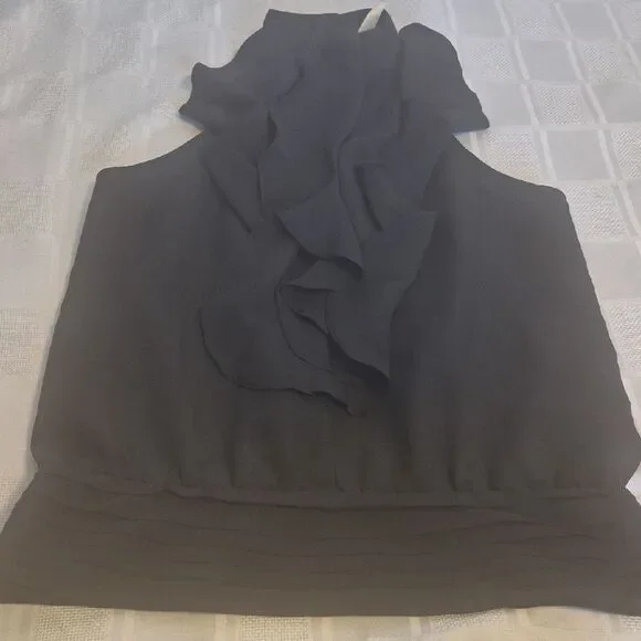 Adiva Black Ruffled Halter Top - Picture 12 of 16